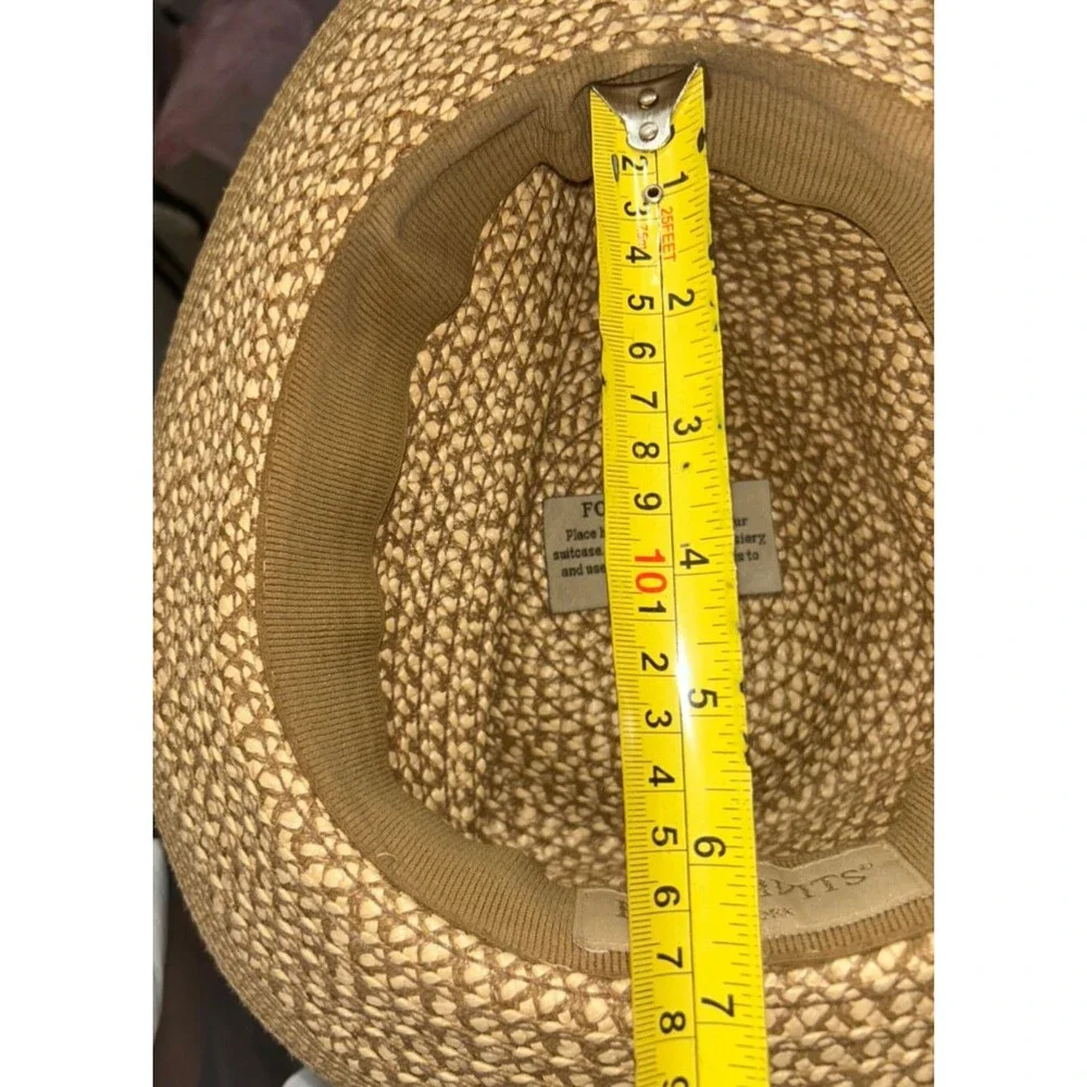 Eric Javits Women’s Squishee Fedora Hat Straw Packable UPF 50+ - Picture 8 of 9